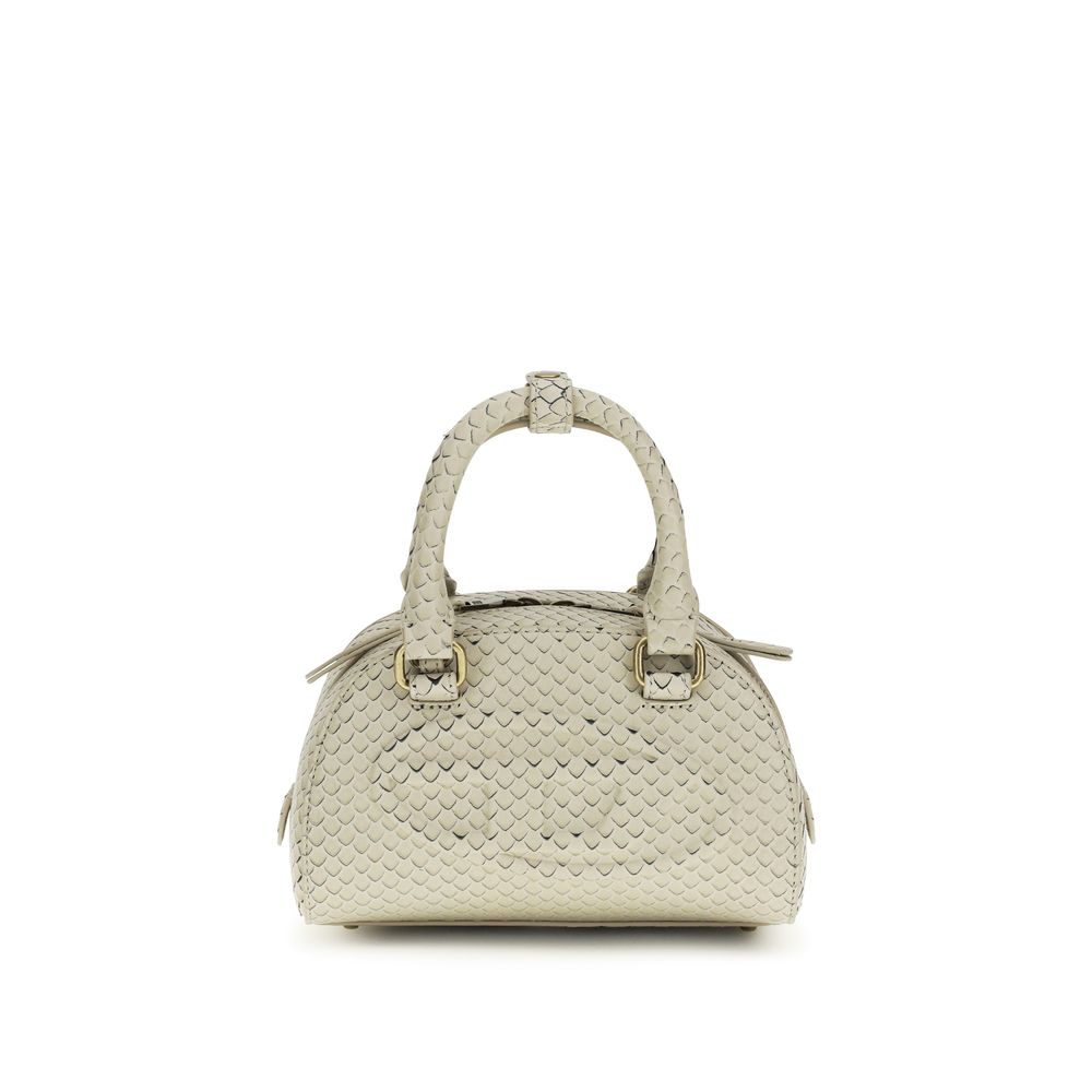 Τσάντα satchel Diesel 1DR Dome από μπεζ δέρμα