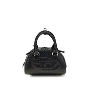 Τσάντα satchel Diesel 1DR Dome από μαύρο δέρμα