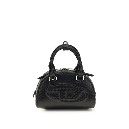 Τσάντα satchel Diesel 1DR Dome από μαύρο δέρμα