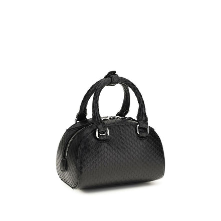 Τσάντα satchel Diesel 1DR Dome από μαύρο δέρμα