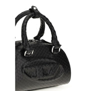 Τσάντα satchel Diesel 1DR Dome από μαύρο δέρμα