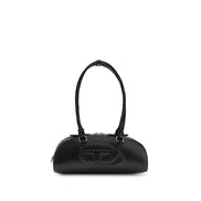 Diesel 1DR Dome Black Leather Shoulder Bag