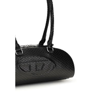 Diesel 1DR Dome Black Leather Shoulder Bag