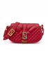 Versace Red Leather Quilted Shoulder Strap Bag