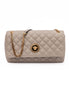Versace Taupe Quilted Leather Shoulder Strap Bag
