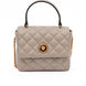 Τσάντα Χειρός Versace Καπιτονέ Δέρμα Taupe