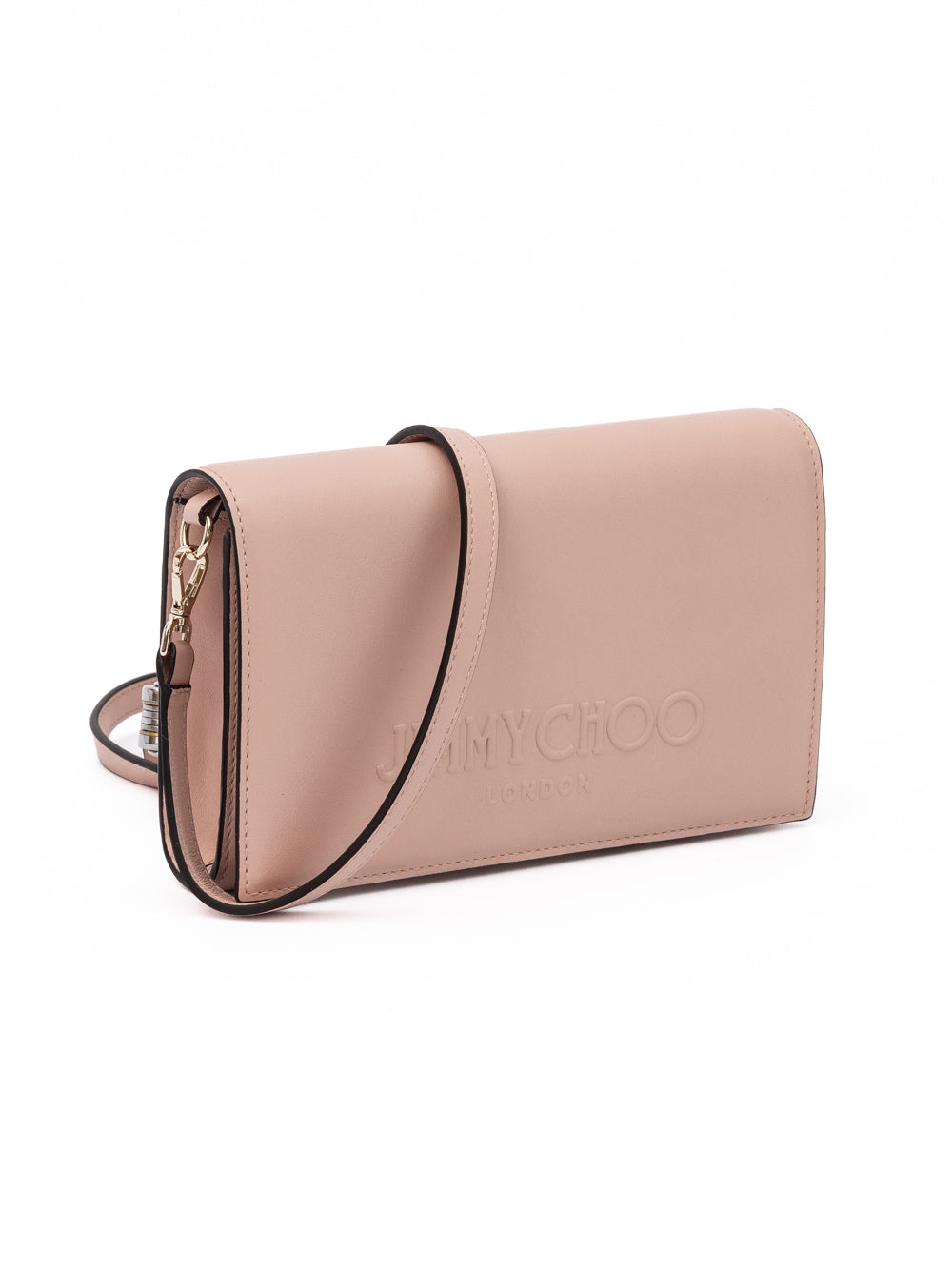 Τσάντα Ώμου Jimmy Choo Podwer Pink Avenue από Δέρμα