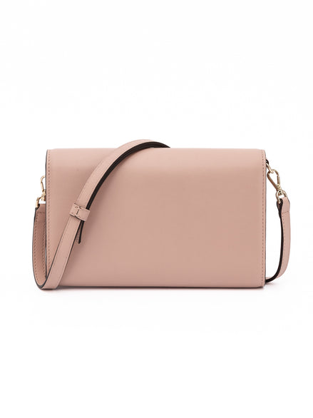 Τσάντα Ώμου Jimmy Choo Podwer Pink Avenue από Δέρμα
