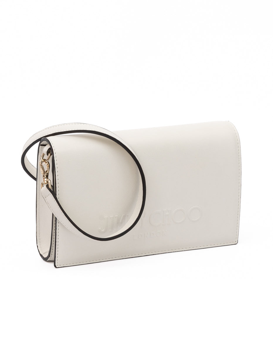 Τσάντα Ώμου Jimmy Choo White Avenue από Δέρμα