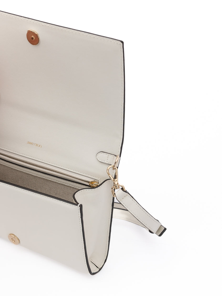 Τσάντα Ώμου Jimmy Choo White Avenue από Δέρμα