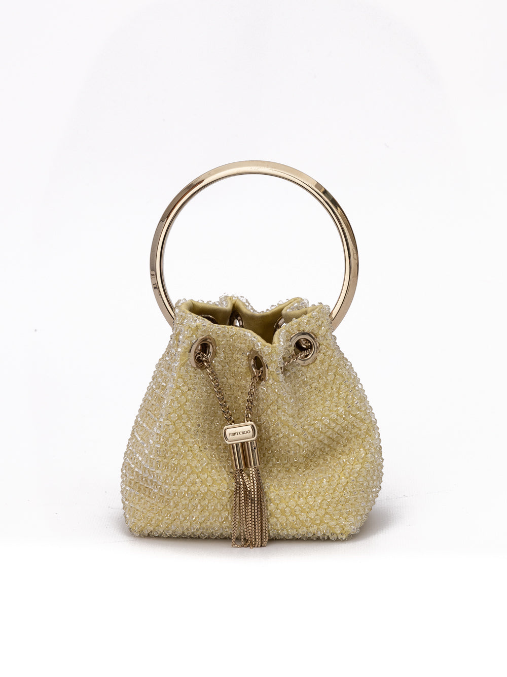 Τσάντα Jimmy Choo Yellow Bon Bon Micro Crystals Bucket