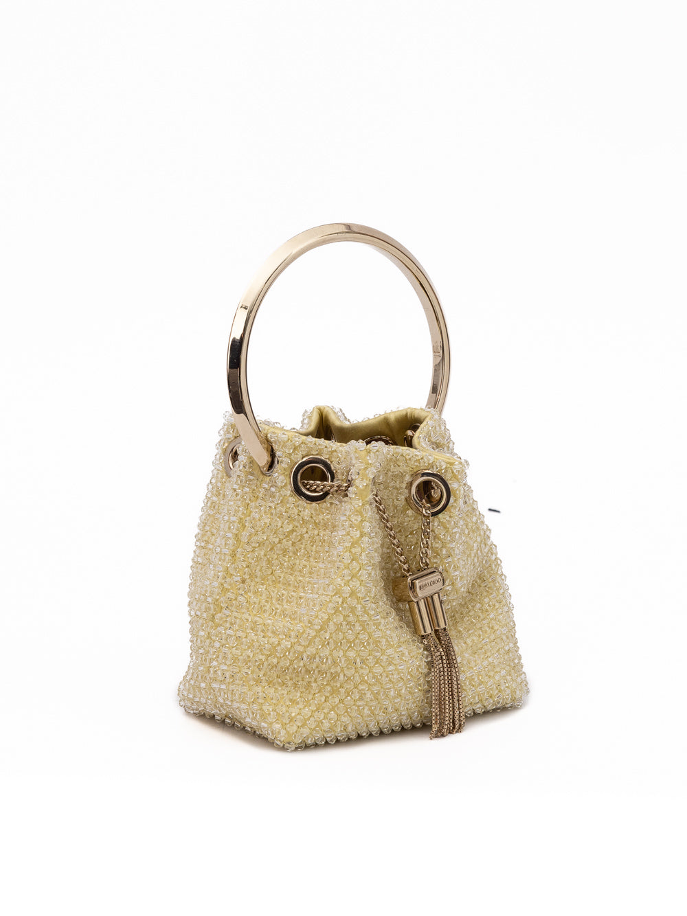 Τσάντα Jimmy Choo Yellow Bon Bon Micro Crystals Bucket