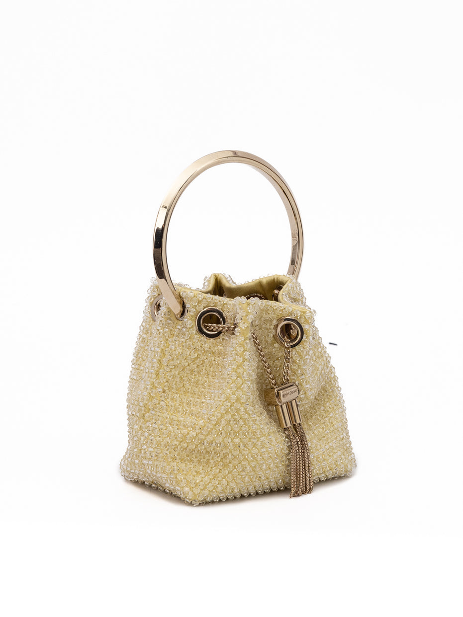 Τσάντα Jimmy Choo Yellow Bon Bon Micro Crystals Bucket