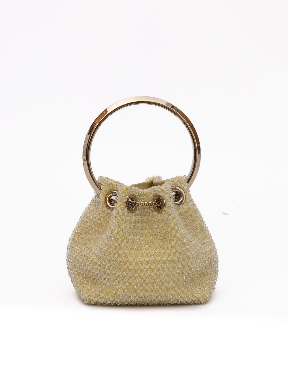 Τσάντα Jimmy Choo Yellow Bon Bon Micro Crystals Bucket
