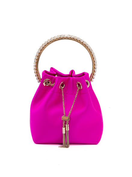 Jimmy Choo Φούξια Bon Bon Σατέν Bucket