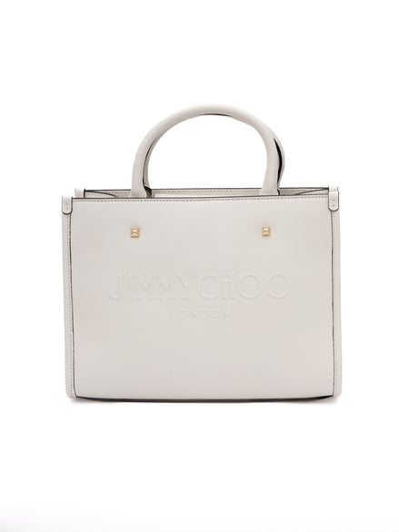 Jimmy Choo White Avenue S Δερμάτινη Τσάντα Χειρός