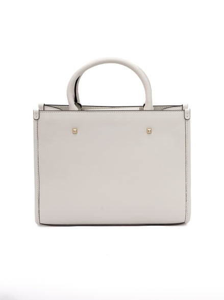 Jimmy Choo White Avenue S Δερμάτινη Τσάντα Χειρός