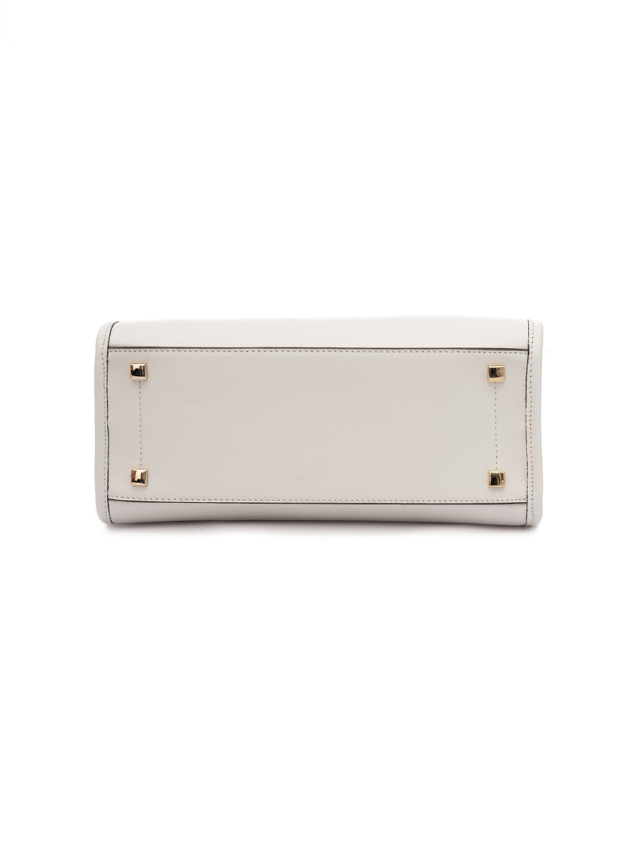 Jimmy Choo White Avenue S Tote Leather Handbag