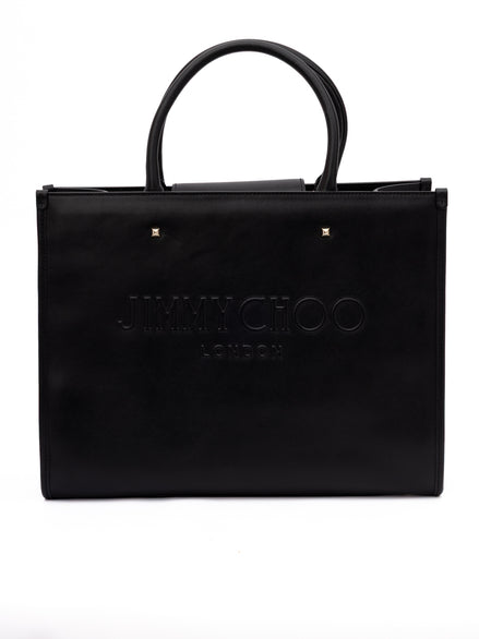 Δερμάτινη τσάντα Jimmy Choo Black Avenue S Tote