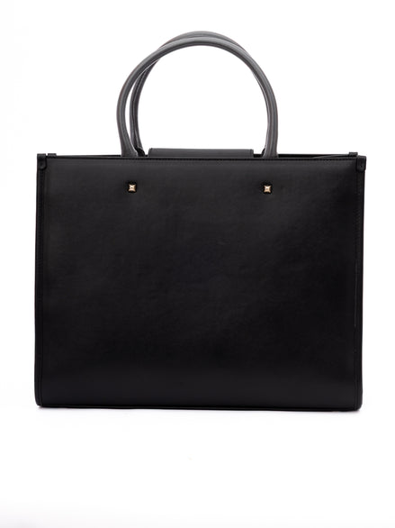 Δερμάτινη τσάντα Jimmy Choo Black Avenue S Tote
