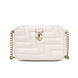 Jimmy Choo White Leather Avenue Camera Crossbody Bag