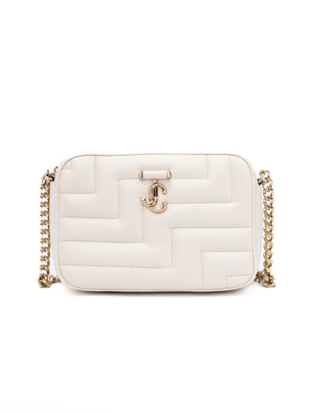 Τσάντα Χιαστί Jimmy Choo Avenue Camera από Λευκό Δέρμα