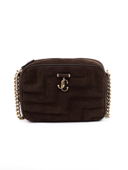 Jimmy Choo Καφέ Suede Avenue Camera Τσάντα Χιαστί