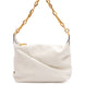 Τσάντα Ώμου Jimmy Choo White Diamond Hobo από Δέρμα