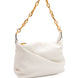Τσάντα Ώμου Jimmy Choo White Diamond Hobo από Δέρμα