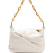 Τσάντα Ώμου Jimmy Choo White Diamond Hobo από Δέρμα