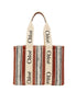 Λινή τσάντα Tote Chloé Brown