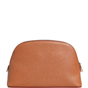 Dolce & Gabbana Orange Beige Leather DG Logo Zip Around Hand Purse Wallet