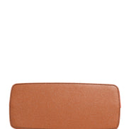 Dolce & Gabbana Orange Beige Leather DG Logo Zip Around Hand Purse Wallet