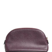 Dolce & Gabbana Dark Purple Leather DG Logo Zip Around Hand Purse Wallet