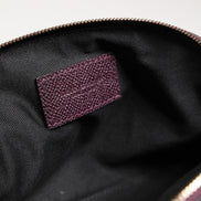 Dolce & Gabbana Dark Purple Leather DG Logo Zip Around Hand Purse Wallet