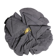 Dolce & Gabbana Gray Floral Motif Silk Blend Poplin Fabric Bar Pin  Brooch