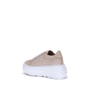 Casadei Beige Other Fibres Platform Sneakers