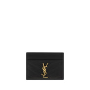 Πορτοφόλι Saint Laurent από μαύρο δέρμα μοσχαριού Bos Taurus