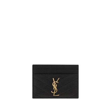 Πορτοφόλι Saint Laurent από μαύρο δέρμα μοσχαριού Bos Taurus