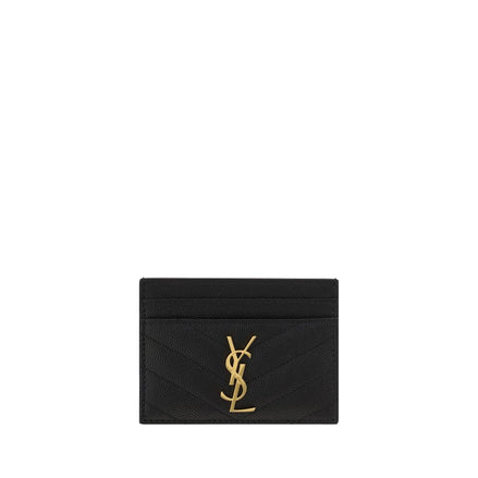 Πορτοφόλι Saint Laurent από μαύρο δέρμα μοσχαριού Bos Taurus