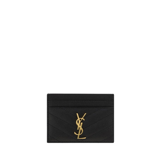 Saint Laurent Black Calf Leather Bos Taurus Wallet