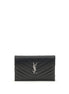 Saint Laurent Black Calf Leather Bos Taurus Wallet