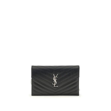 Πορτοφόλι Saint Laurent από μαύρο δέρμα μοσχαριού Bos Taurus