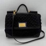 Τσάντα χειρός Dolce & Gabbana DOLCE & GABBANA Sicily από φίδι και μακραμέ