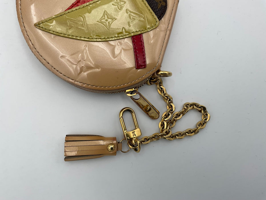 Louis Vuitton LOUIS VUITTON Micro Boite Chapeau Patent Patchwork LV Bird Πορτοφόλι Κερμάτων