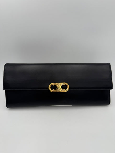 Celine CELINE TRIOMPHE Μαύρο Clutch