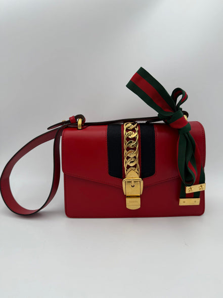 Gucci GUCCI SYLVIE Red Handbag