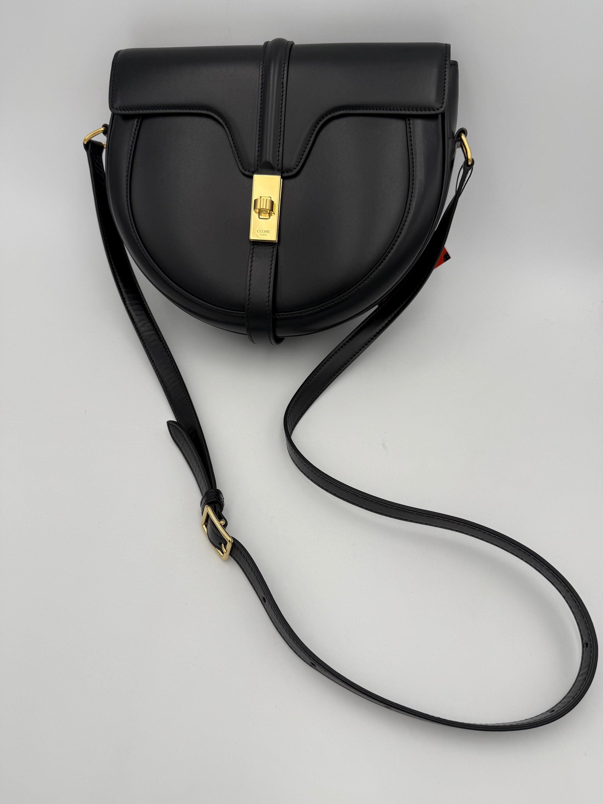 Celine CELINE Sac 16 Besace Black Large Bag