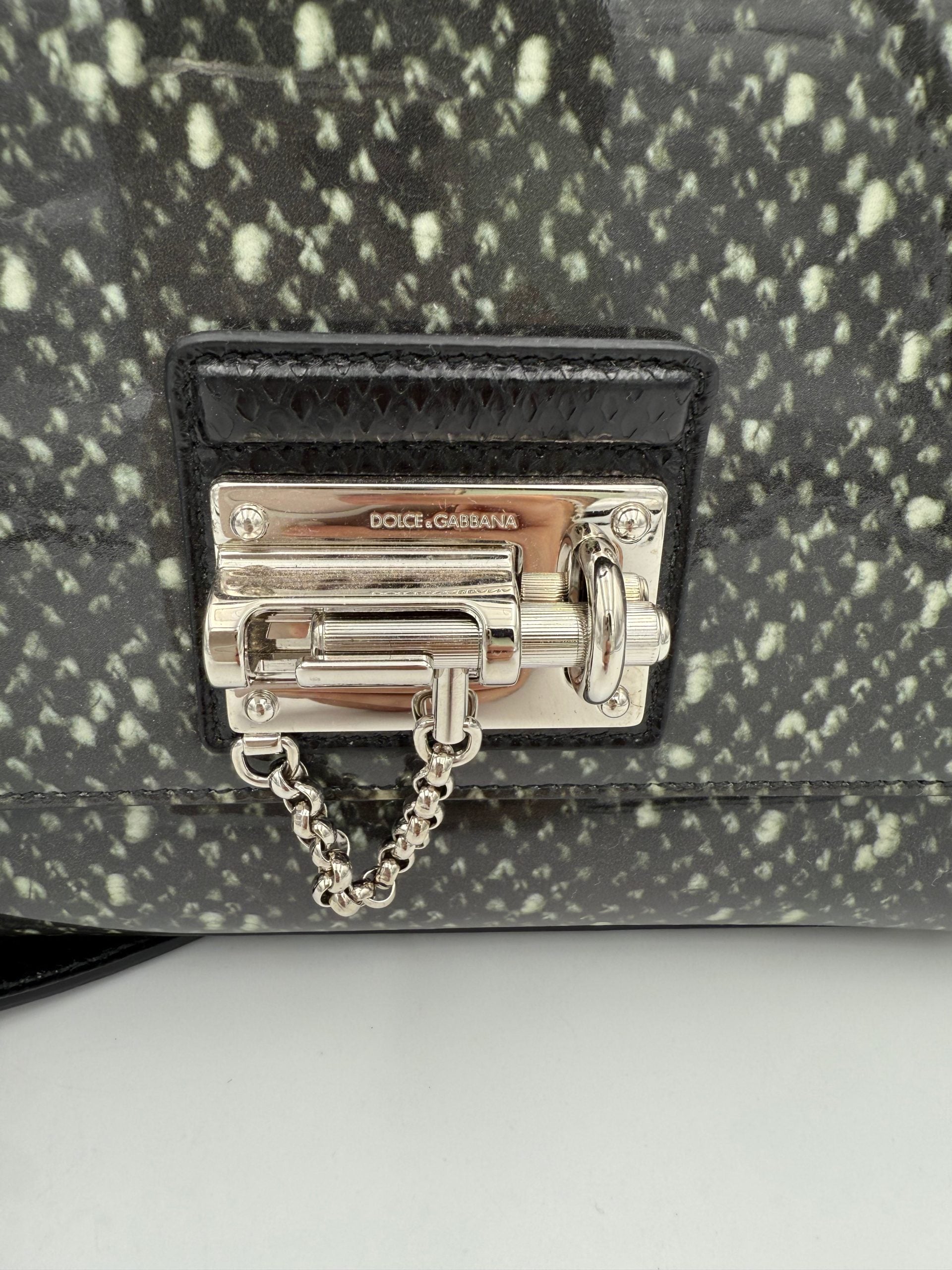 Τσάντα χειρός Dolce & Gabbana DOLCE & GABBANA Monica από φίδι και πατέντα