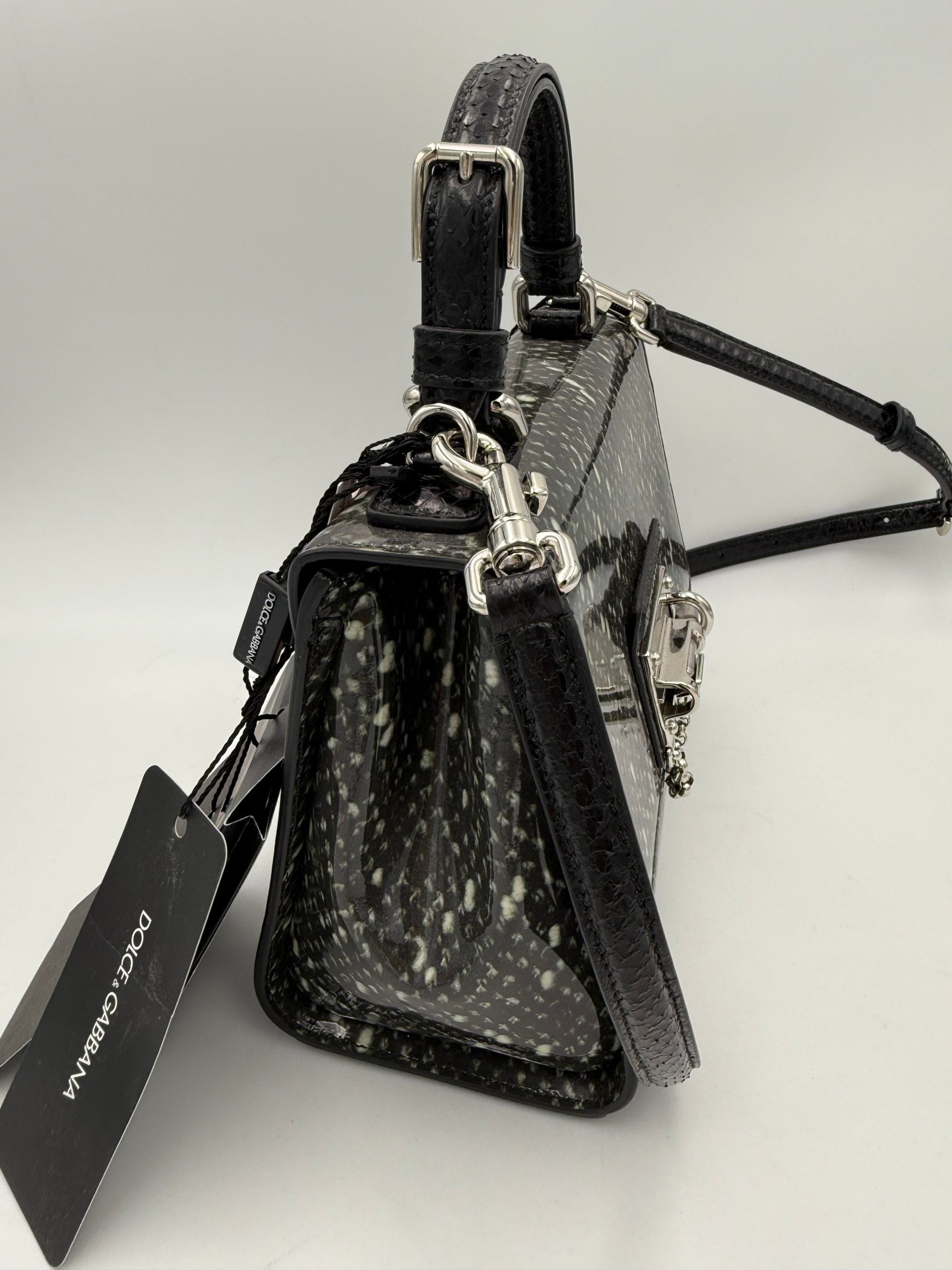 Τσάντα χειρός Dolce & Gabbana DOLCE & GABBANA Monica από φίδι και πατέντα